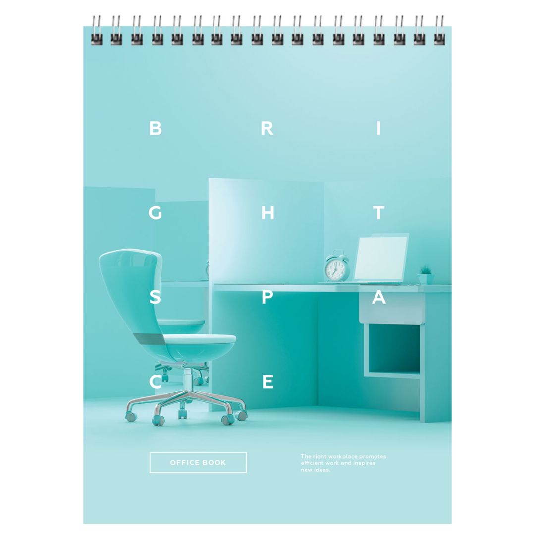 Блокнот BG "Office book", А5, 60 листов, на гребне, в клетку, ассорти / Блокноты №2