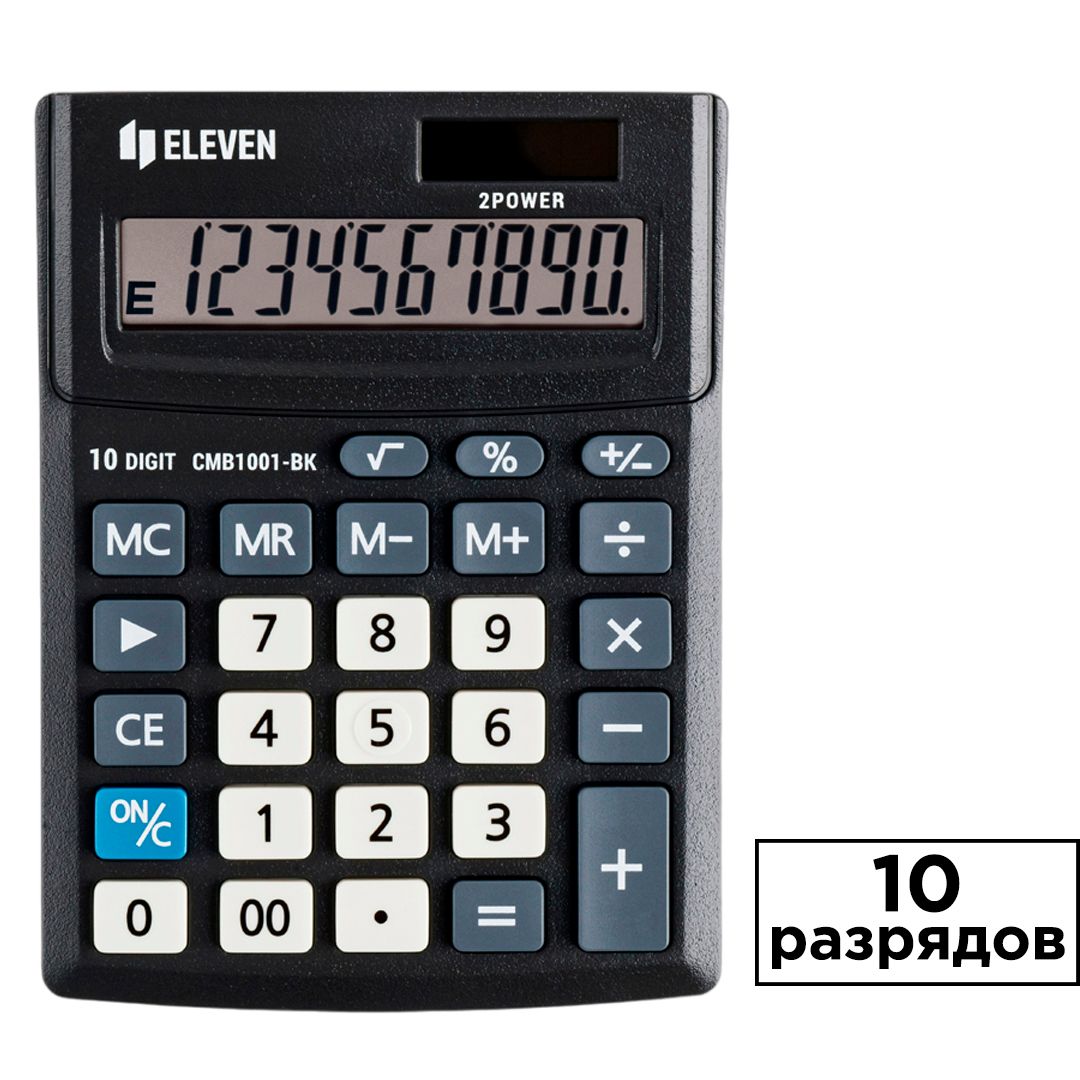 Калькулятор настольный Eleven Business Line CMB1001-BK, 10 разрядов, 102*137*31 мм, черный