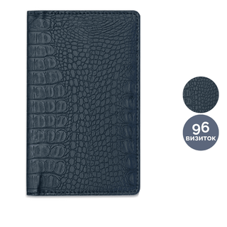 Қалталы визит салғышы Brauberg "Cayman", 96 визиткаға арналған, 115*200 мм, қара / Қалталы визит салғыштар