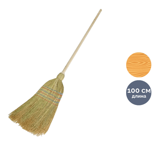 Веник-метла сорго Любаша, пятипрошивной, 100 см / Веники, щетки, совки
