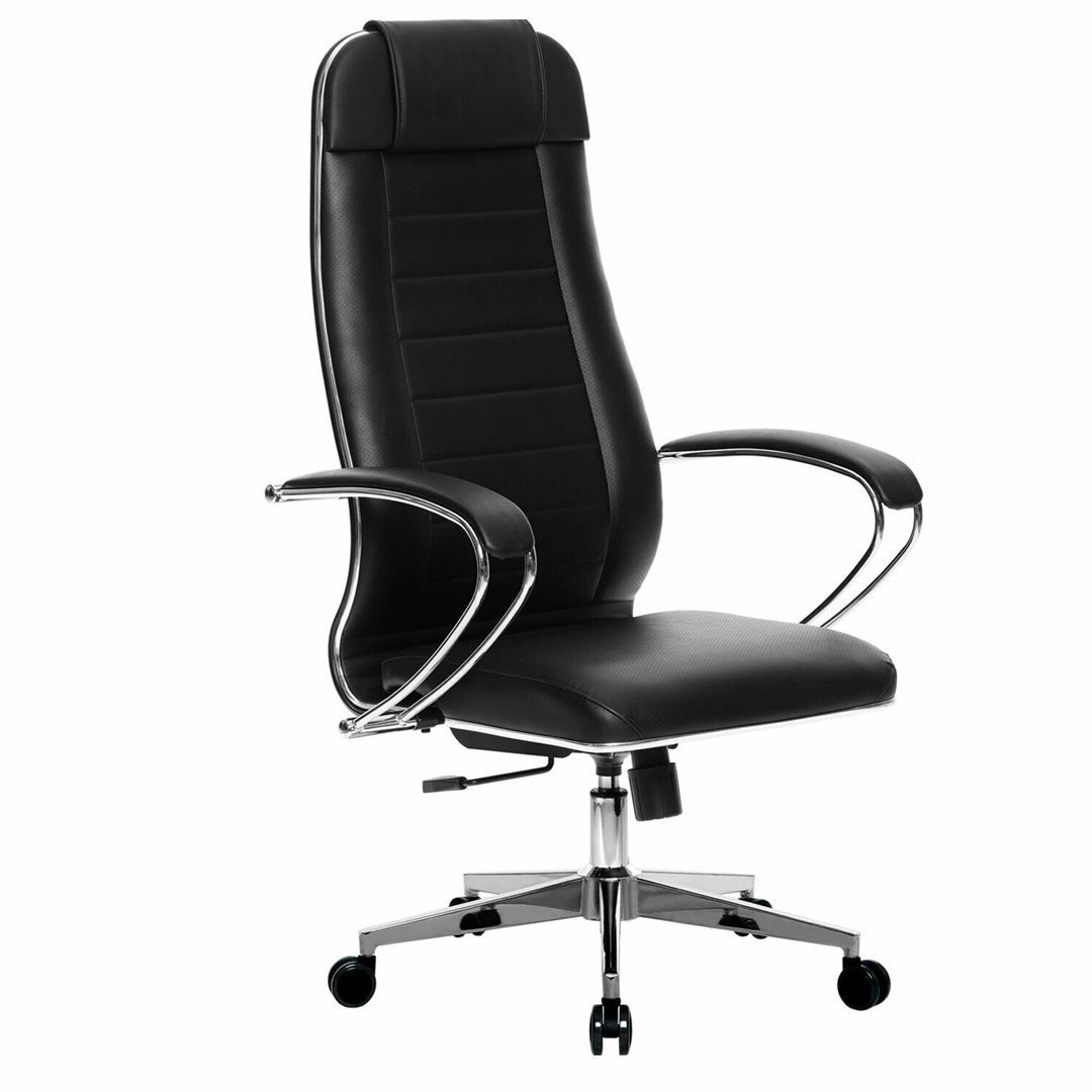 Кресло для руководителя Метта "К-29", рециклированная кожа, хром, черное / Кресла для руководителей oe.kz Кресло для руководителя Метта "К-29", рециклированная кожа, хром, черное / Кресла для руководителей