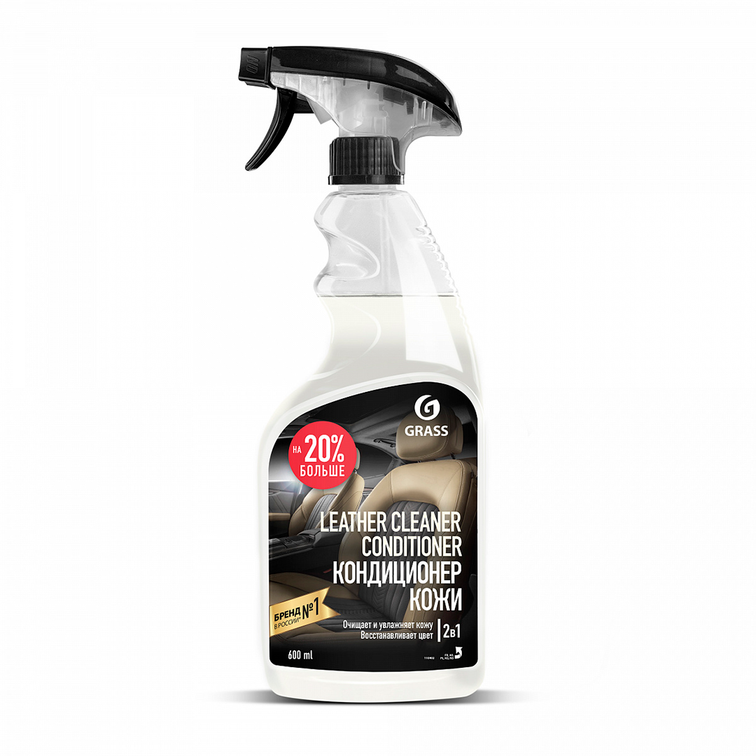 Очиститель-кондиционер Grass "Leather Cleaner", Conditioner 600 мл / Средства для ковров и мебели
