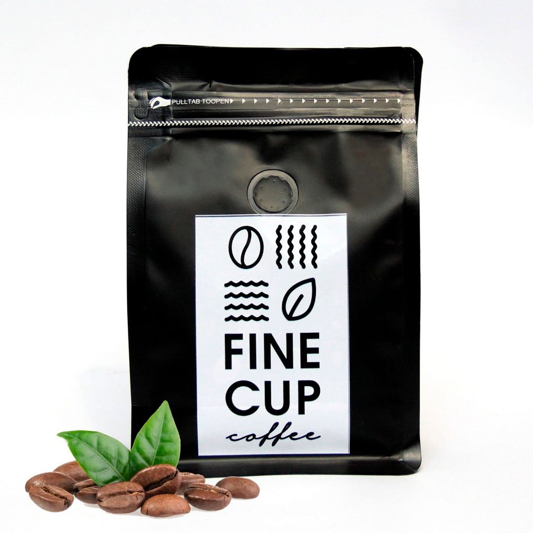 Кофе в зернах Fine Cup Coffee, средняя обжарка, 100% арабика, 250 гр / Кофе зерновой