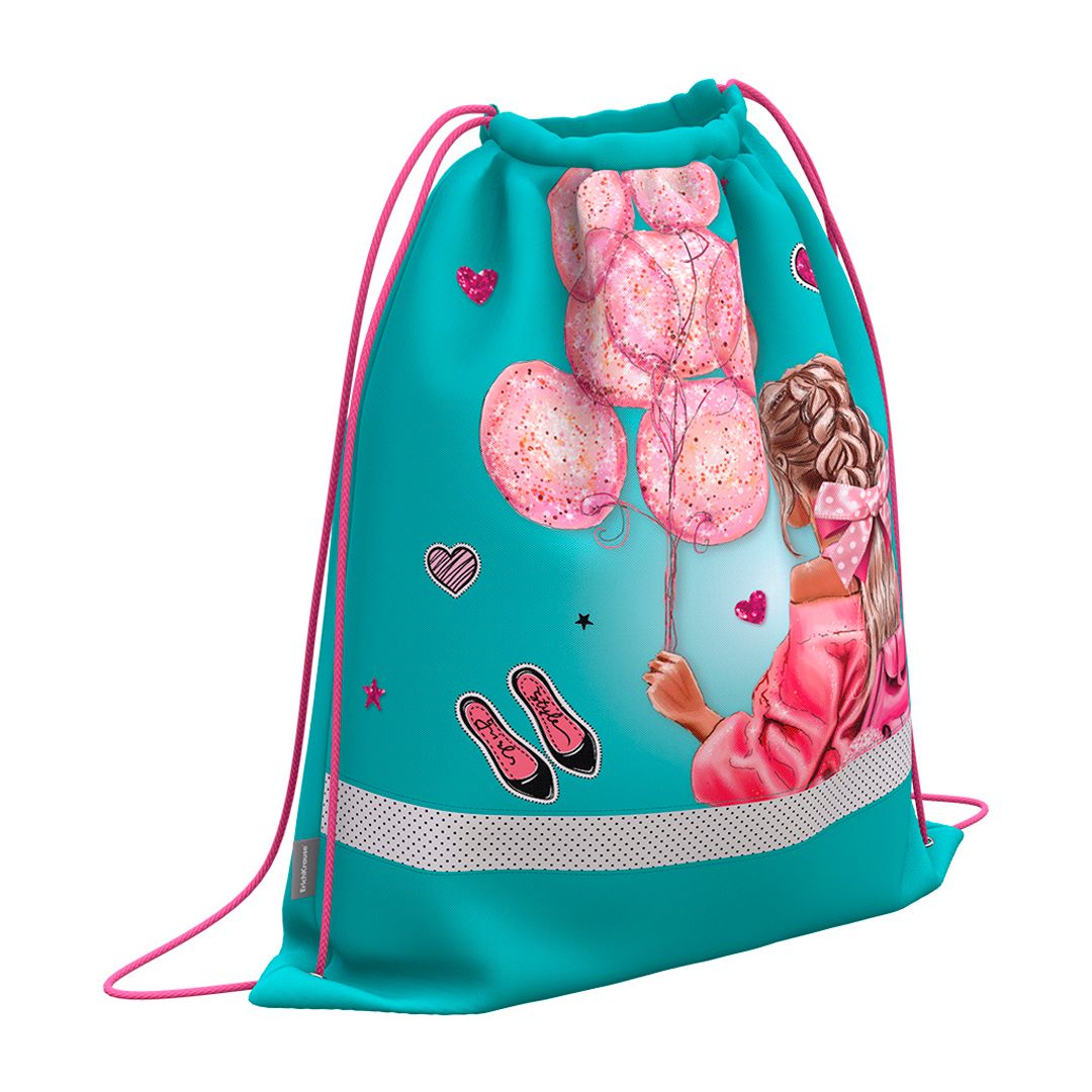 Мешок для обуви Erich Krause "Girly Day", 500*410 мм, с вентиляцией / Творчество / Хобби oe.kz Мешок для обуви Erich Krause "Girly Day", 500*410 мм, с вентиляцией / Творчество / Хобби