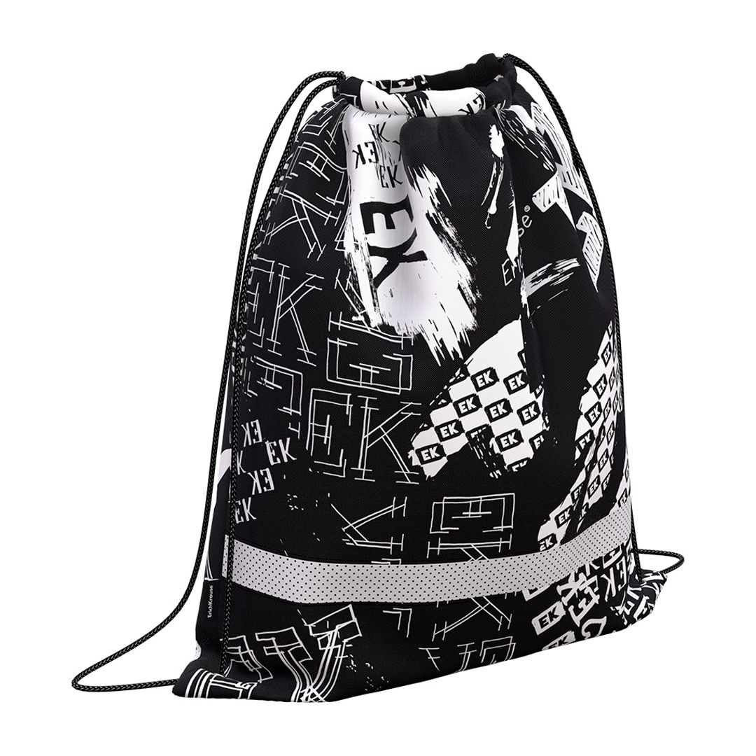 Мешок для обуви Erich Krause "Black Logo", 500*410 мм, с вентиляцией / Творчество / Хобби	