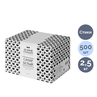 Қалташалардағы қант "Деловой стандарт", 5 гр, 500 дана/қапт / Қант