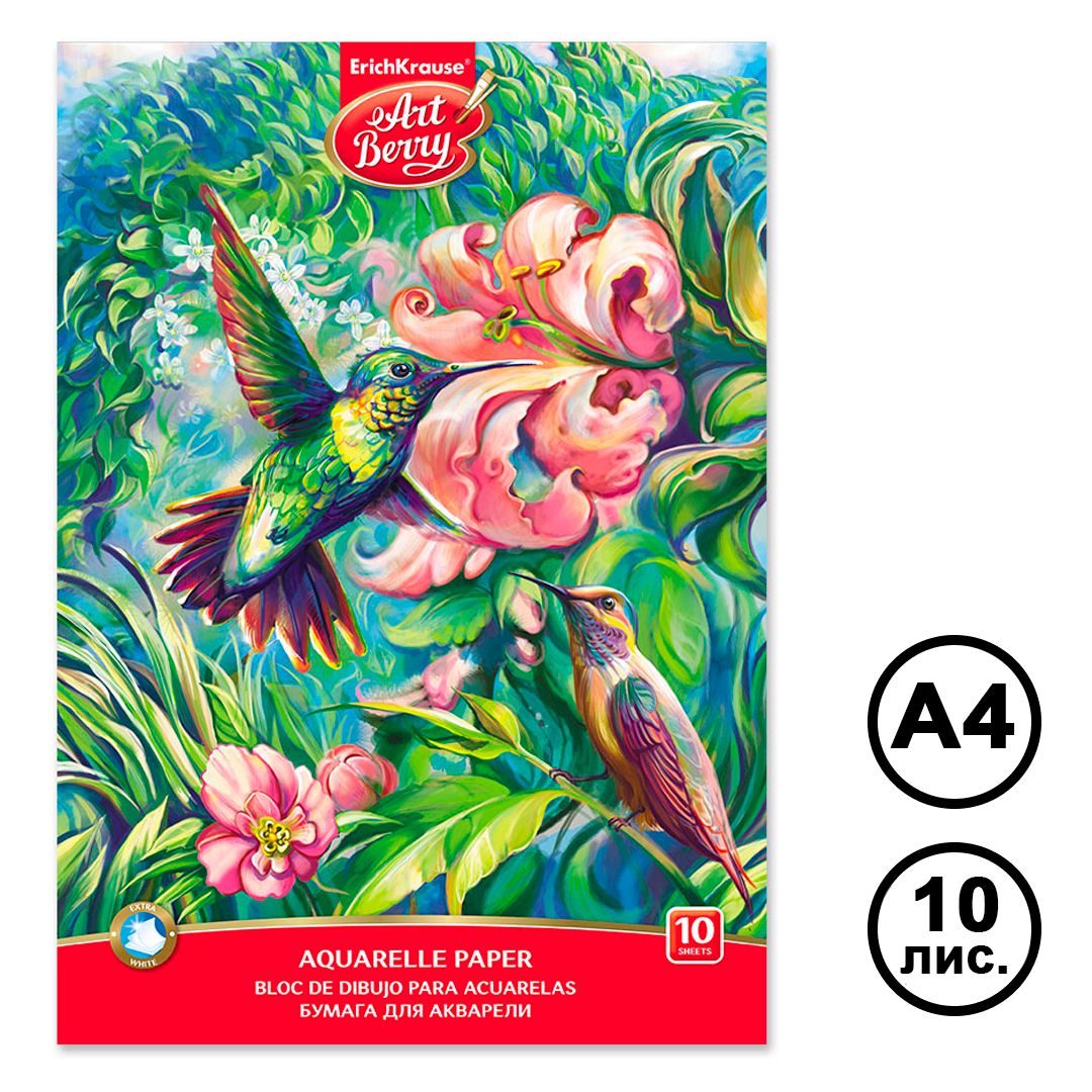 Сурет альбомы А4, ArtBerry "Колибри", 10 парақ, желімделген