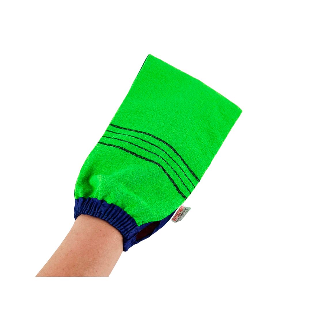 Варежка-массажер из вискозы Body Glove Towel, зеленая