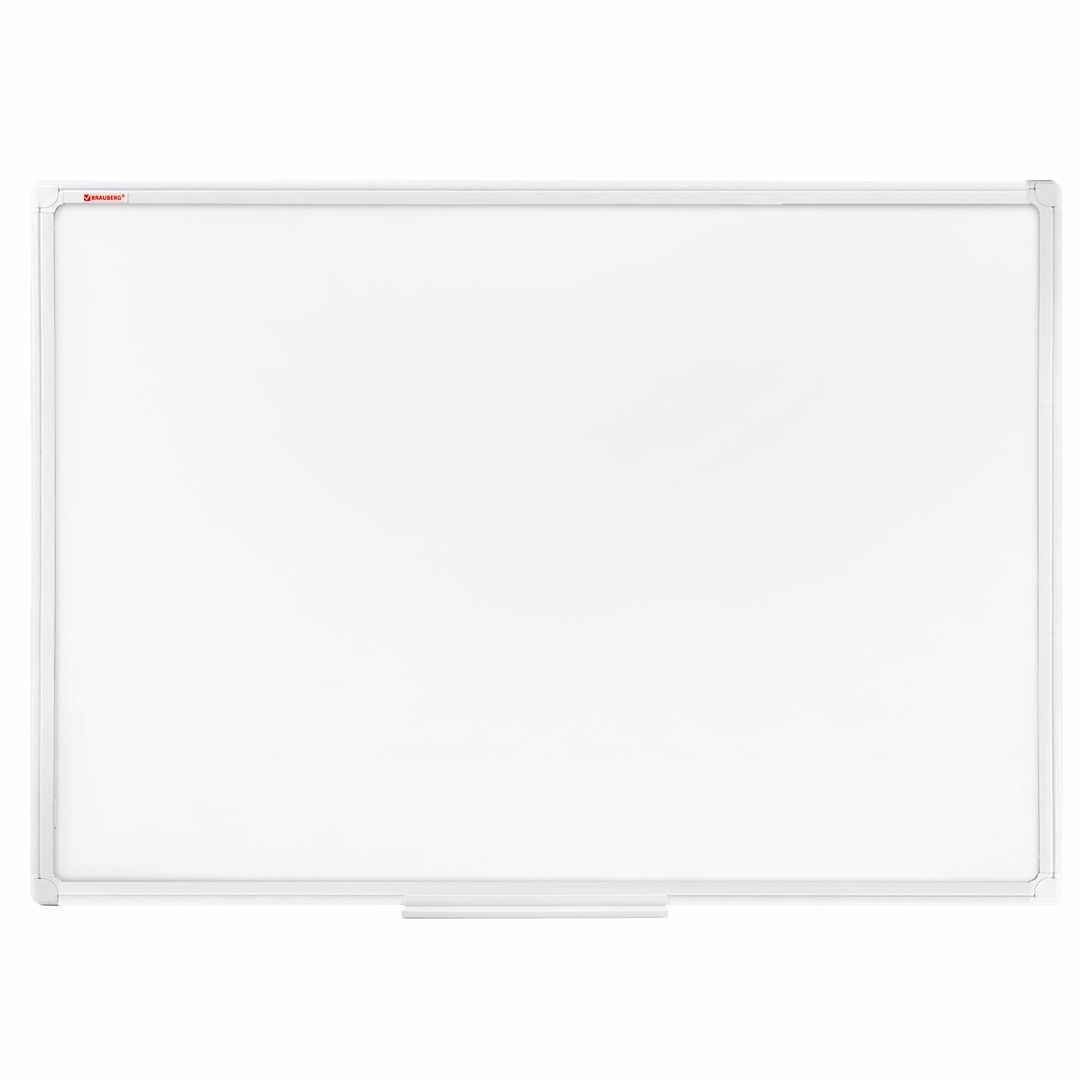 Доска магнитно-маркерная Brauberg "Standard", размер 90*120 см, с полочкой для аксессуаров / Магнитно-маркерные доски