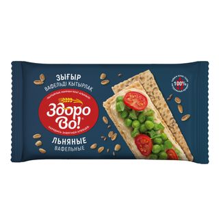 Хлебцы вафельные ЗдороВо, льняные, 70 гр / Здоровое питание
