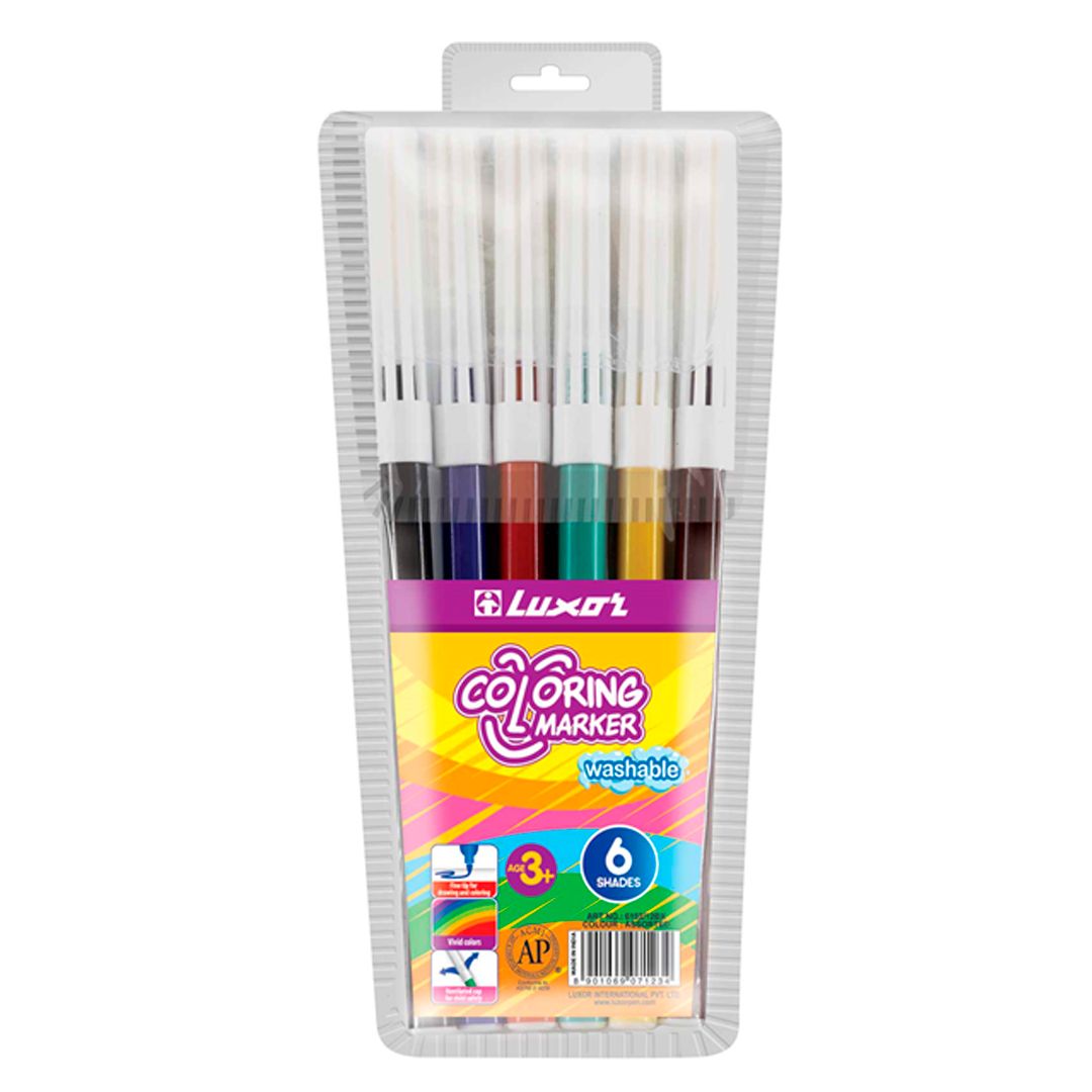 Фломастерлер Luxor "Coloring Marker", 6 түс