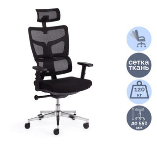 Кресло для руководителя MESH-11HR, ткань/сетка, черное / Кресла для руководителей oe.kz Кресло для руководителя MESH-11HR, ткань/сетка, черное / Кресла для руководителей