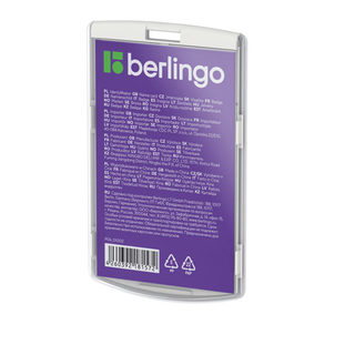 Бейдж вертикальный Berlingo "ID 300", 85*55 мм, без держателя / Бейджи