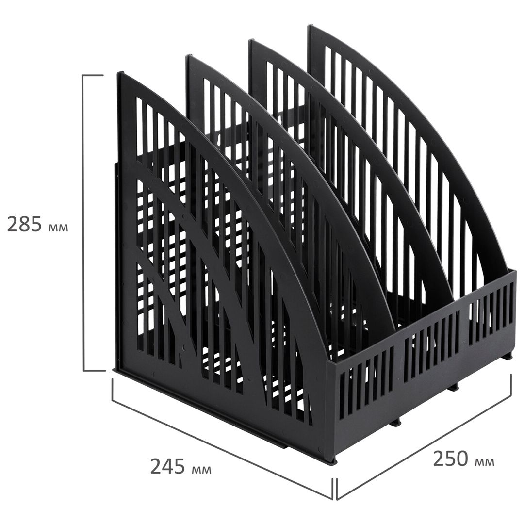 Лоток секционный вертикальный Brauberg "Energy", 3 секции, черный / Лотки секционные №2 oe.kz Лоток секционный вертикальный Brauberg "Energy", 3 секции, черный / Лотки секционные №2