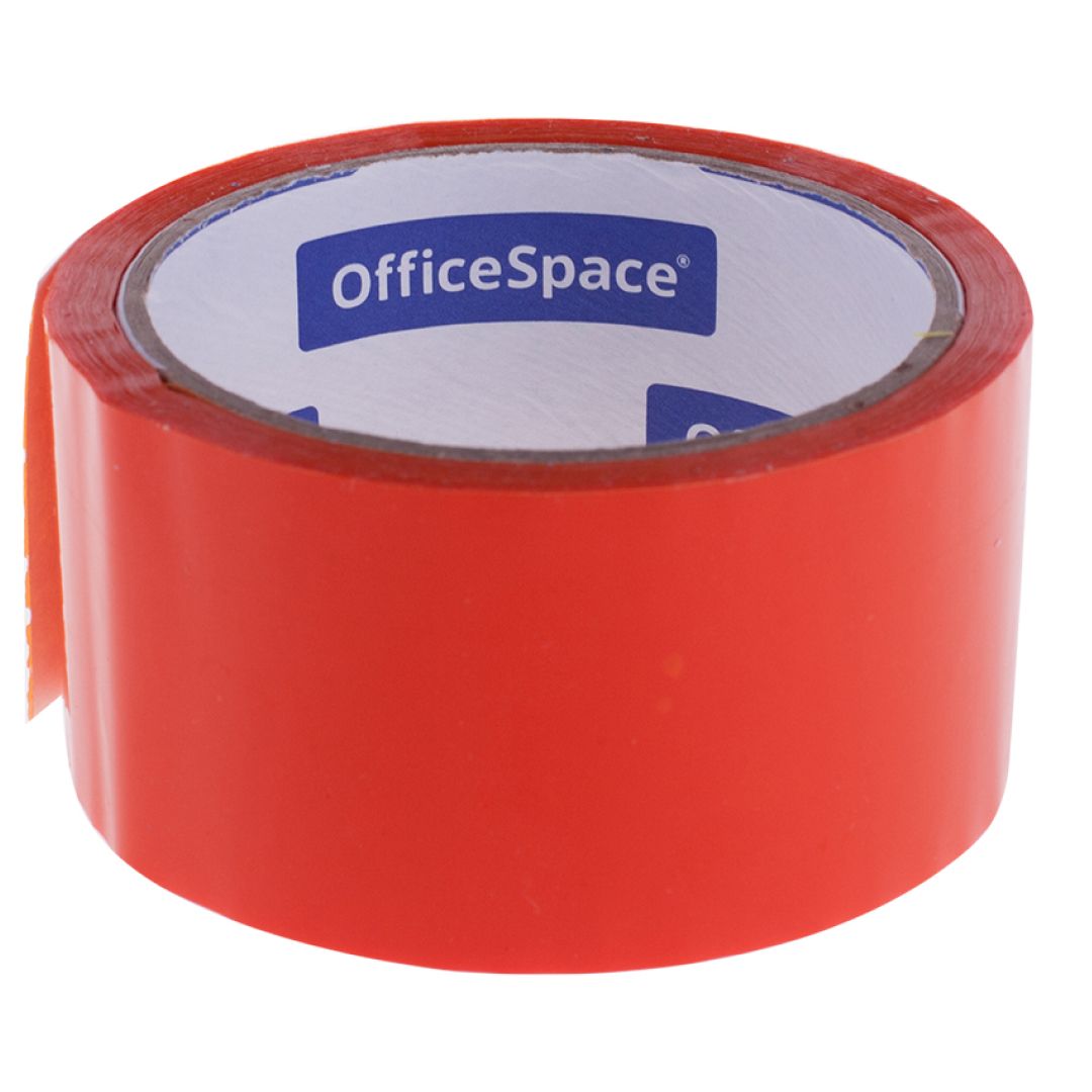 Жабысқақ лента OfficeSpace, лента ені 48 мм, орам ұзындығы 40 м, қалыңдығы 45 мкм, қызғылт сары / Орау және сырлау таспалары