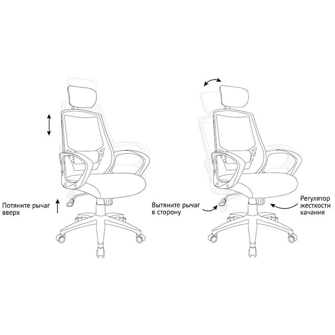 Басқарушы креслосы Helmi HL-E30 "Ergo" LT, мата, торлы, қара