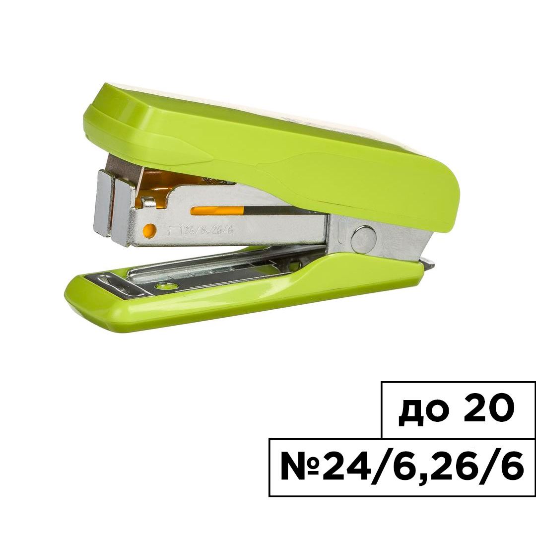 20 параққа дейін қапсырмалағыш степлер, Комус MSGR2420 № 24/6, 26/6, жасыл, металл