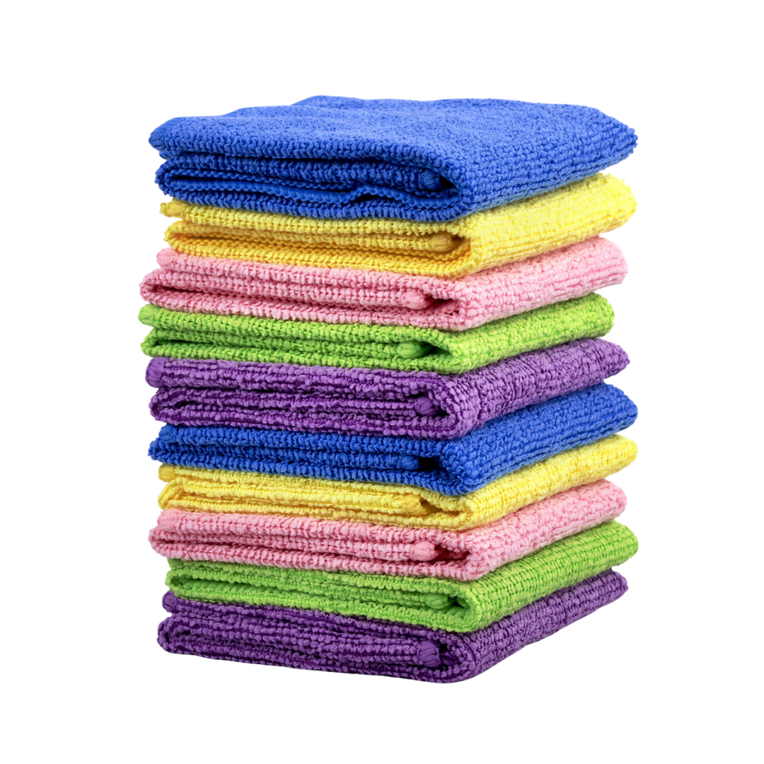 Әмбебап микрофибра майлықтары Laima "Home", өлшемі 30*30 см, жинақта 10 дана, ассорти / Тұрмыстық майлықтар №3