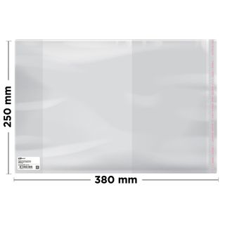 Оқулыққа арналған қап ArtSpace, өлшемі 250*380 мм, 70 мкм, полипропилен, қаптамада 100 дана / Дәптер / кітап / альбом қаптары