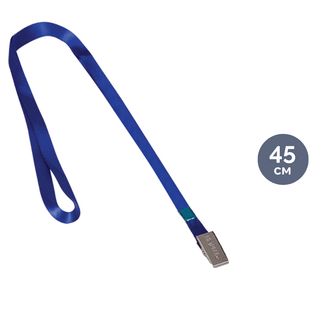 Бейджге арналған бау Brauberg, ұзындығы 45 см, металл қыспа, көк / Бейджге арналған ұстағыштар