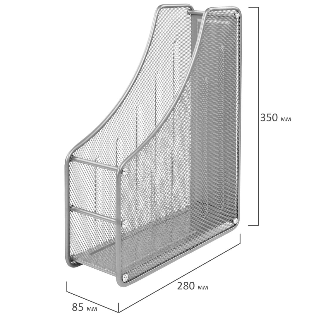 Набор настольный Brauberg "Germanium", 6 предметов, металлический, сетчатый, серебристый / Настольные наборы №5