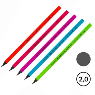 Карандаш чернографитный Brauberg "Ultra Color" HB, пластиковый, заточенный без ластика / Карандаши чернографитные