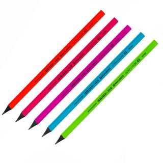 Карандаш чернографитный Brauberg "Ultra Color" HB, пластиковый, заточенный без ластика / Карандаши чернографитные