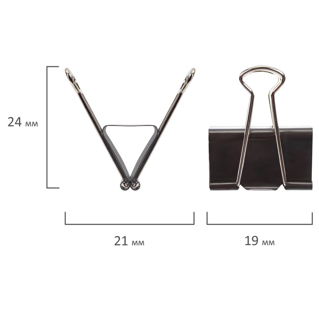 Зажимы для бумаг Staff "Everyday", 19 мм, 12 шт., черные / Зажимы для бумаг №2 oe.kz Зажимы для бумаг Staff "Everyday", 19 мм, 12 шт., черные / Зажимы для бумаг №2