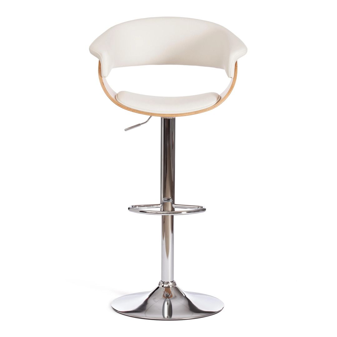 Стул барный Vimta, металл/дерево/экокожа, цвет белый / Стулья №4