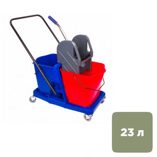 Екі шелекті арбаша Brabix, сығу құрылғысымен, 23 л / Шелектер