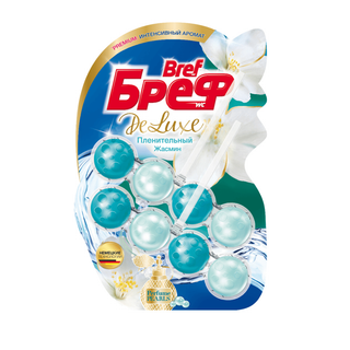 Унитазға арналған гигиеналық блок Bref Deluxe "Хош иісті жасмин", 2*50 гр / Дәретхана және жуынатын бөлме құралдары