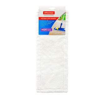 Запаска для швабры OfficeClean Professional, с карманами/ушами, микрофибра, размер 40*12 см / Швабры и комплекты