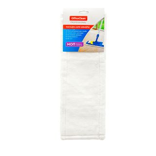Запаска для швабры OfficeClean Professional, с карманами/ушами, микрофибра, размер 40*10 см / Швабры и комплекты