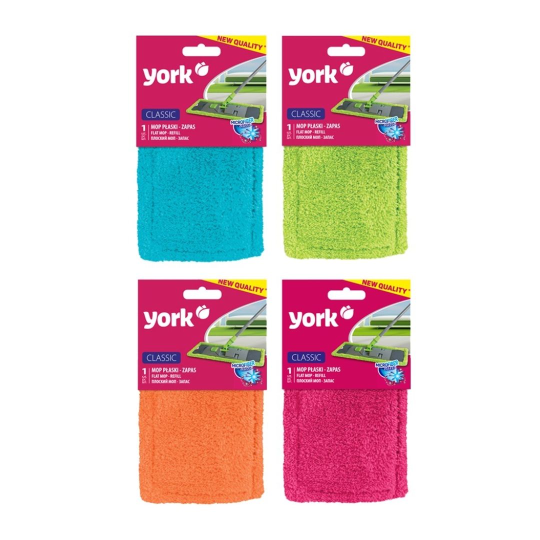 Запаска для швабры York "Classic", микрофибра, размер 388*90 мм, ассорти / Швабры и комплекты