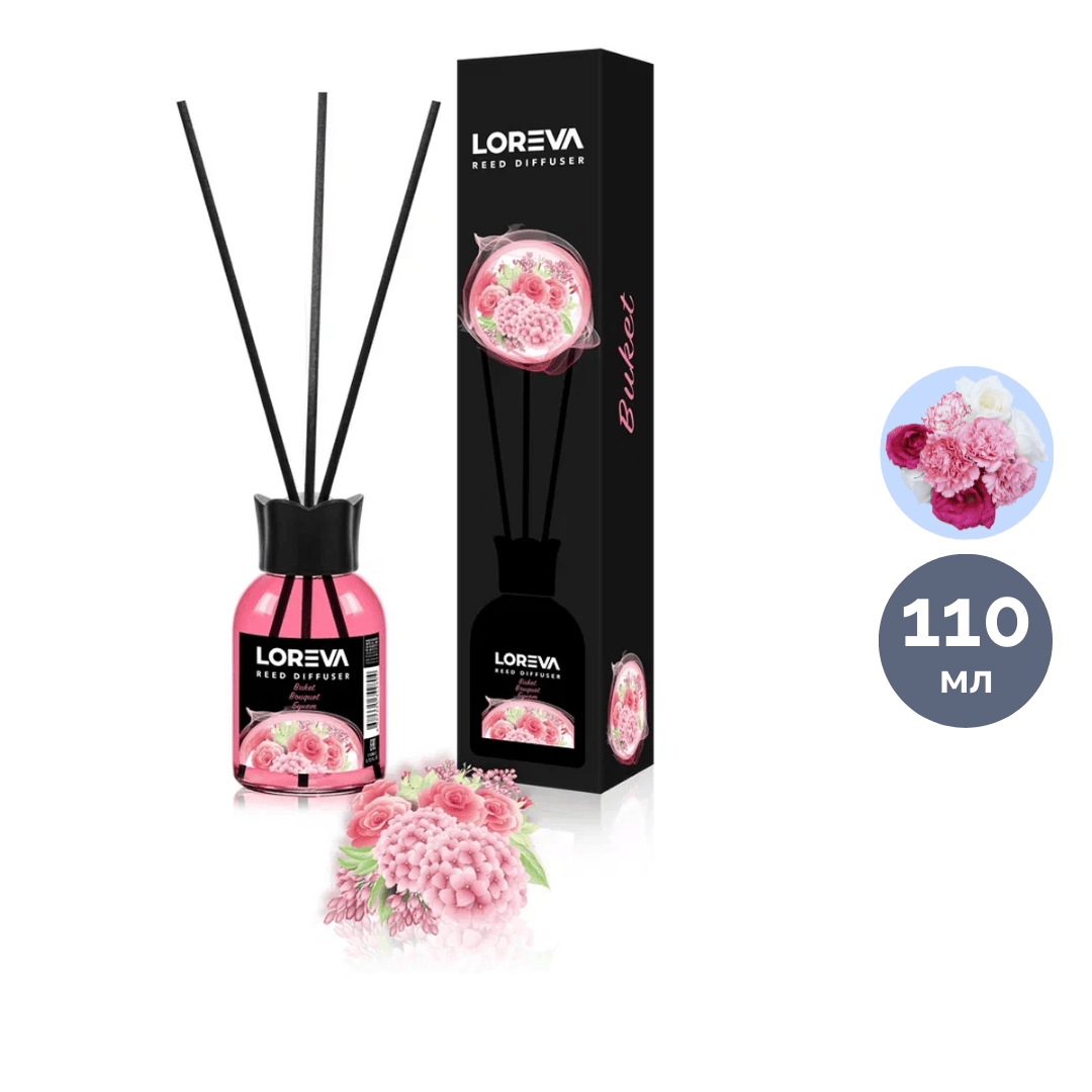 Аромадиффузор Loreva "Букет", 110 мл / Аромадиффузоры oe.kz Аромадиффузор Loreva "Букет", 110 мл / Аромадиффузоры