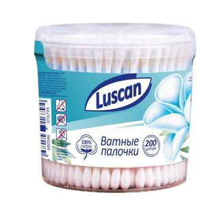 Ватные палочки Luscan, 200 шт., пластиковый стакан / Ватная продукция