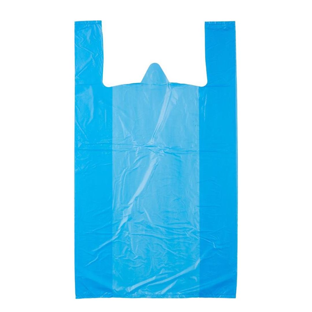 Пакет в рулоне с ручкой, 38+20*68 см, 25 мкм, ассорти, 100 шт/упак / Пакеты-майка