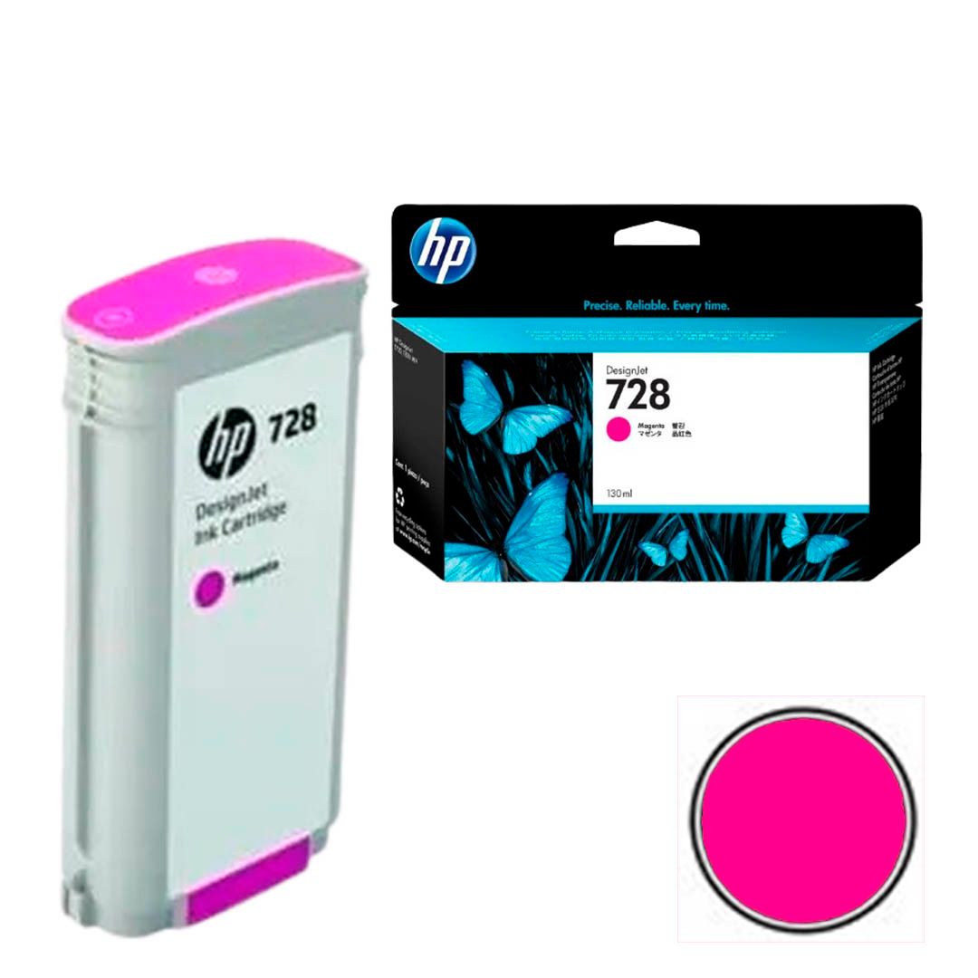 Картридж оригинальный HP T728 (F9J66A), для DJ T730, T830 MFP, пурпурный / Чернила