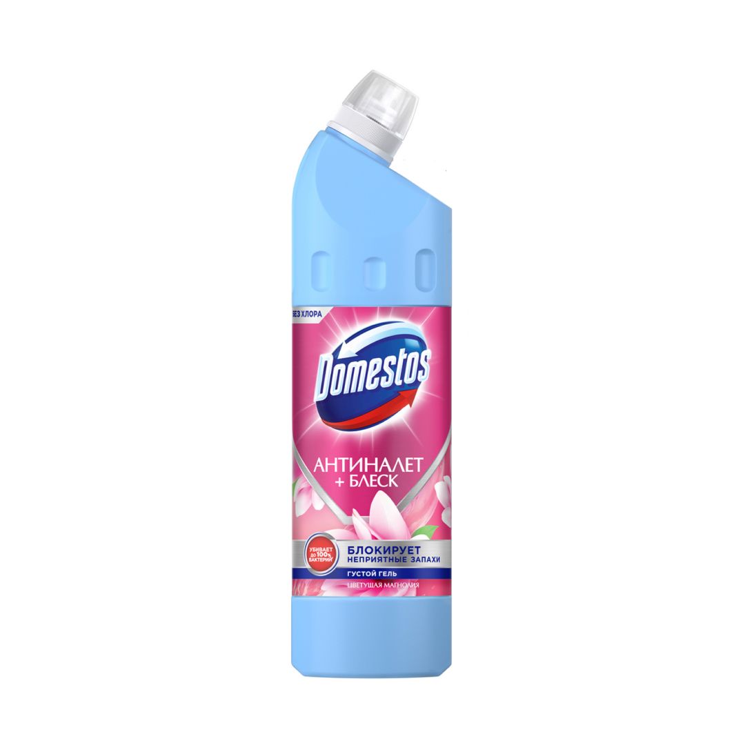 Әмбебап тазартқыш құрал Domestos "Қаққа қарсы+жылтырлық. Гүлденген магнолия", 750 мл