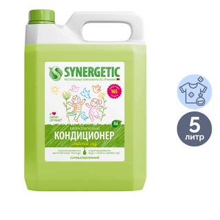 Кондиционер для белья Synergetic "Райский сад", биоразлагаемый, 5000 мл / Кондиционеры для белья