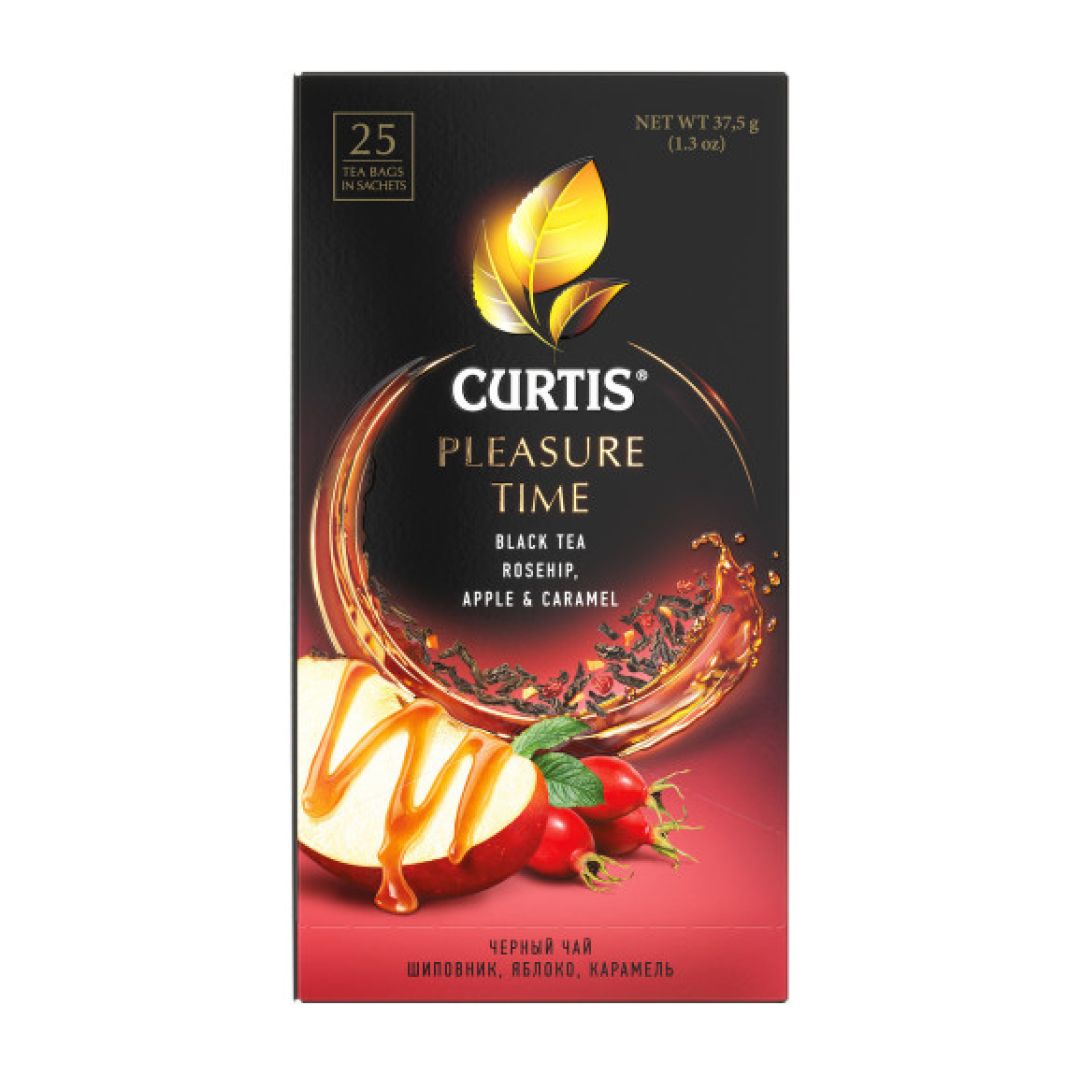 Чай Curtis "Pleasure Time", черный, 25 пакетиков / Чай пакетированный