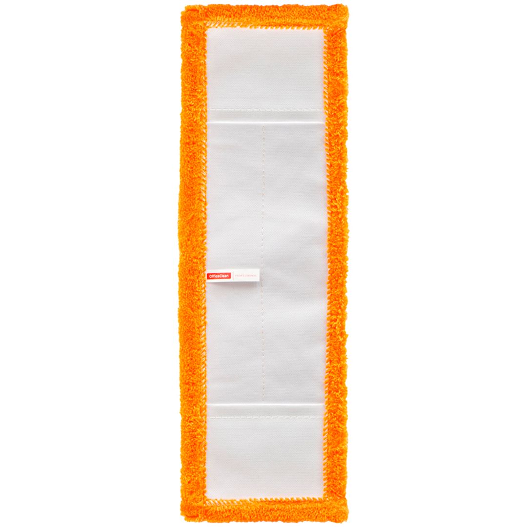 Запаска для швабры OfficeClean Professional, с карманами, микрофибра, размер 40*10 см, оранжевая