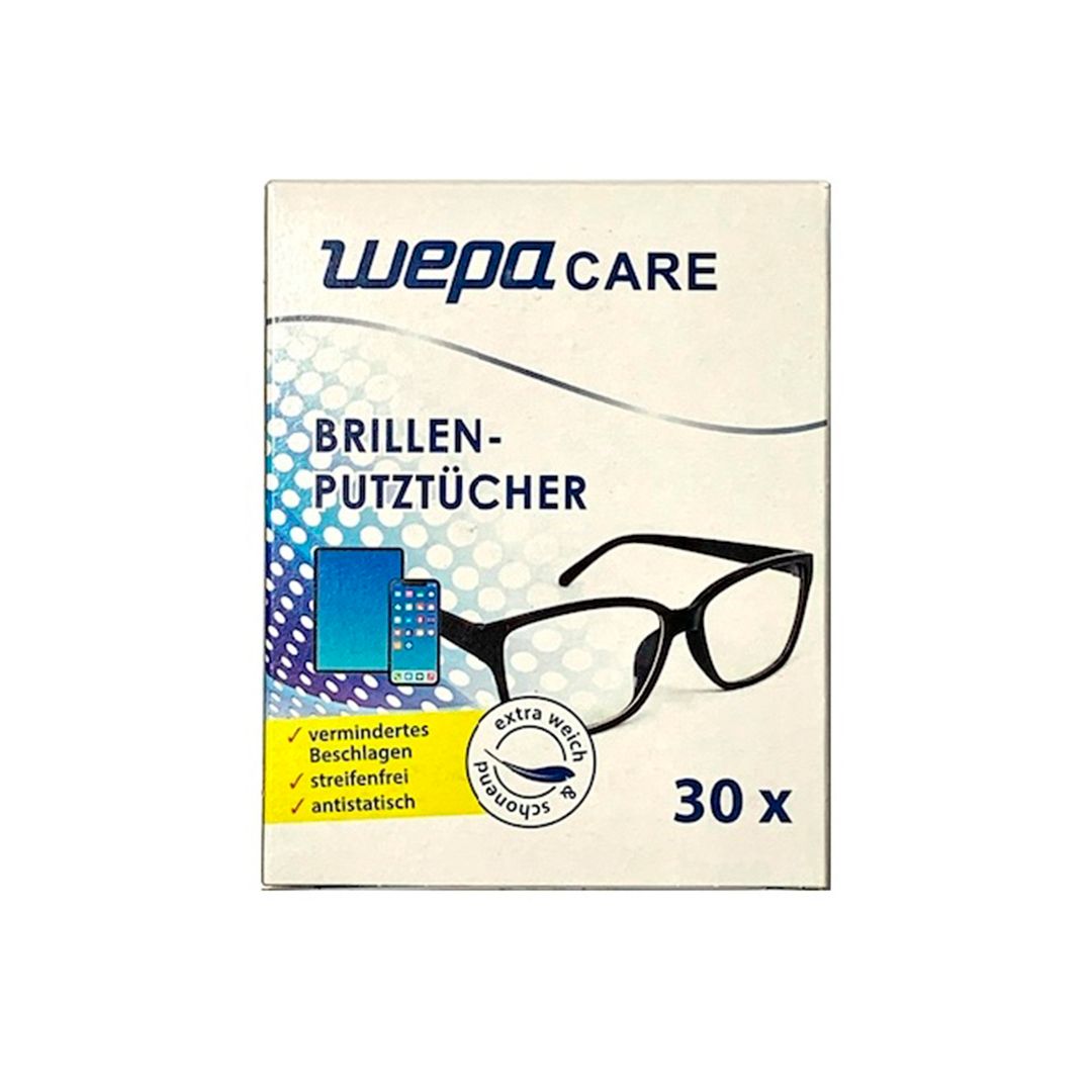 Салфетки влажные для протирания очков WEPA Care, 30 шт/упак