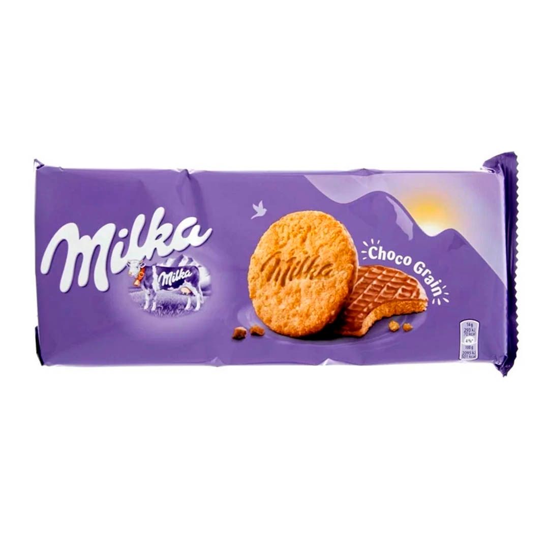 Печенье Milka "Choco Grain", сұлы, шоколадта, 126 гр