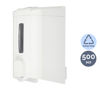 Сұйық сабын диспенсері Luscan Professional, пластик, 500 мл, ақ / Сұйық сабын диспенсерлері