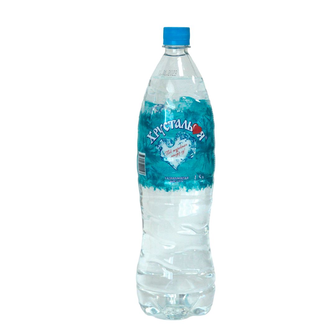 Вода негазированная питьевая "Хрустальная", 1,5 л / Вода питьевая