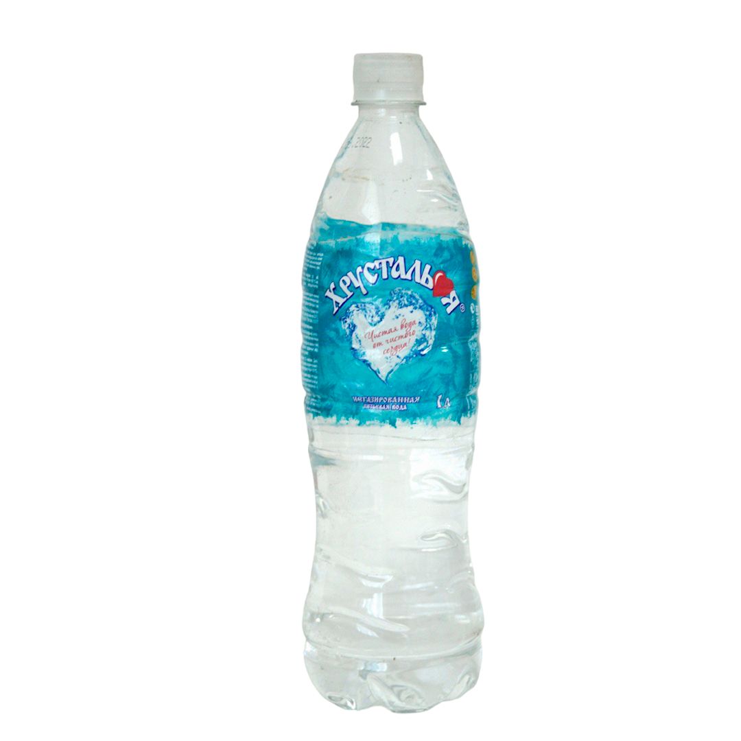 Вода негазированная питьевая "Хрустальная", 1 л / Вода питьевая