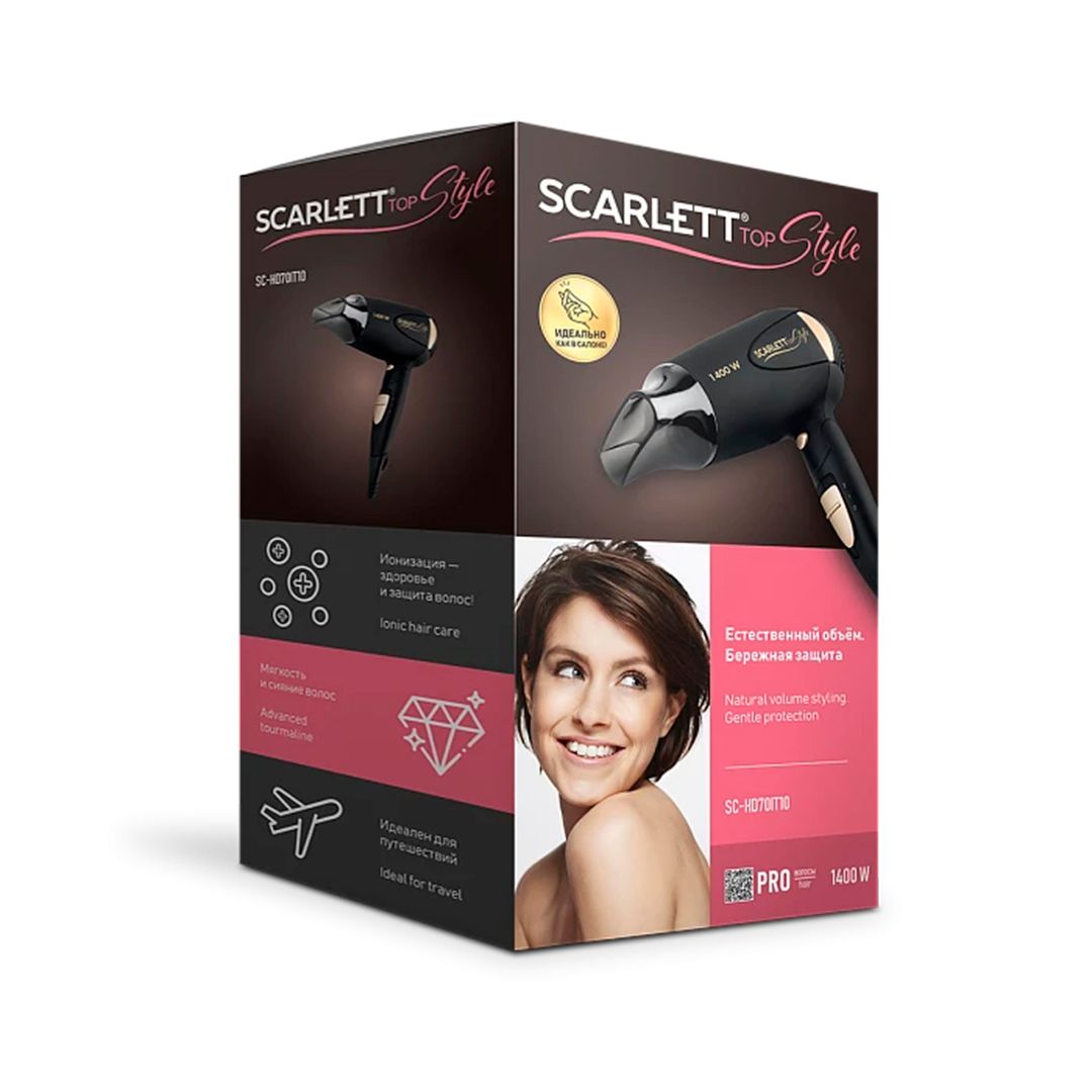 Фен Scarlett SC-HD70IT10, черный / Уход за собой №4