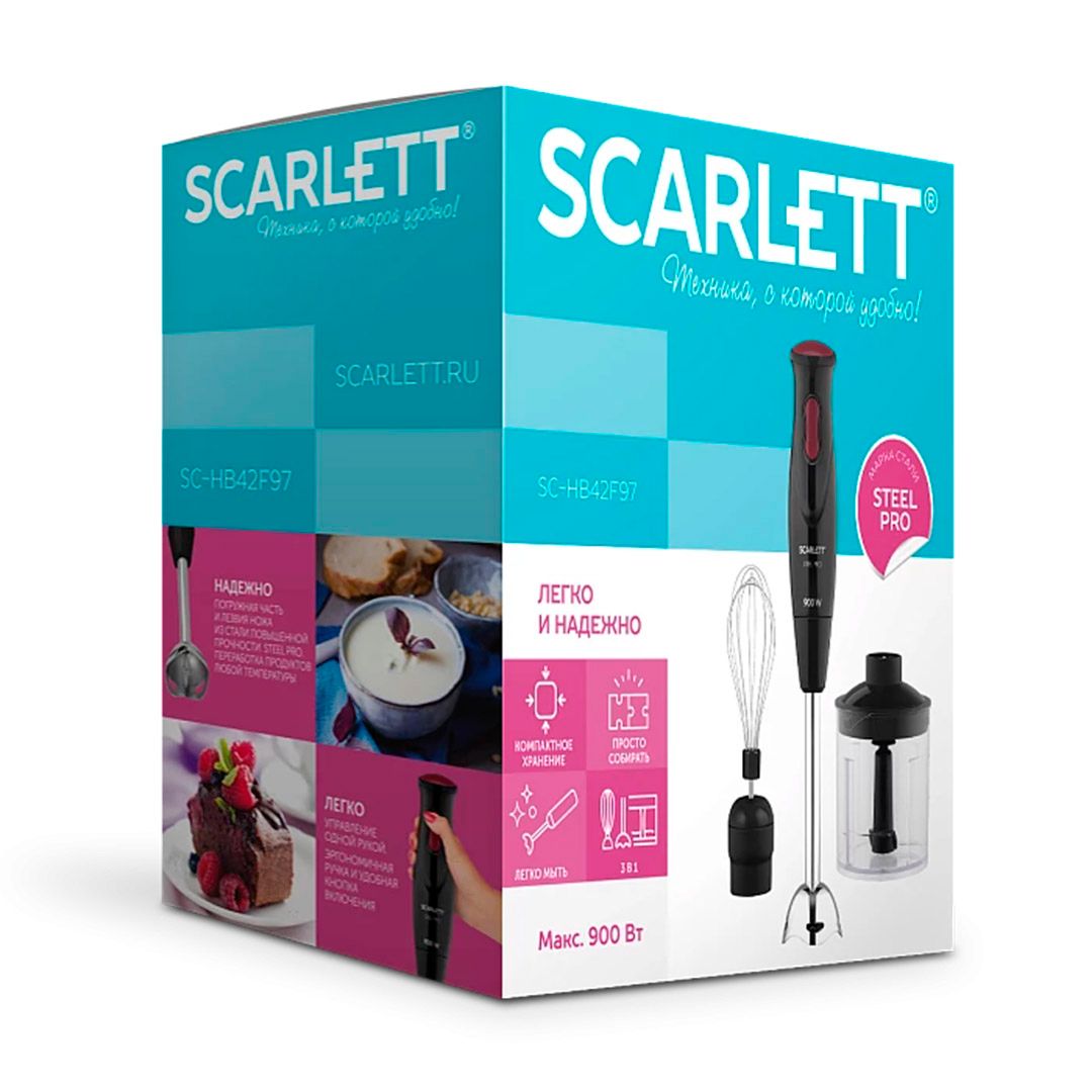 Блендер погружной Scarlett SC-HB42F97, 900 Вт, черный / Прочая кухонная техника №5