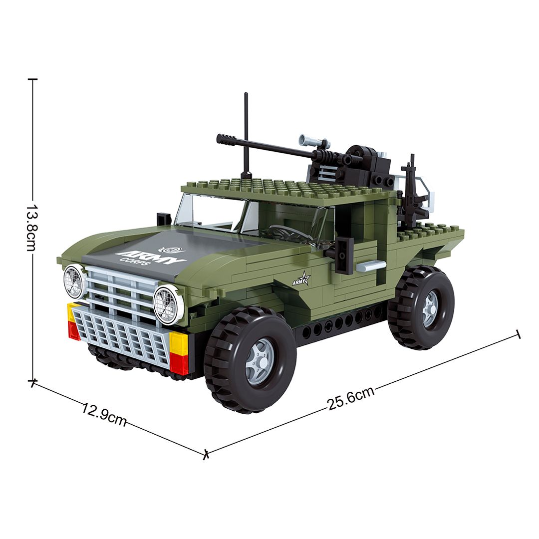 Игровой конструктор Keyixing 22508 "Армия. Армейский джип", 303 детали